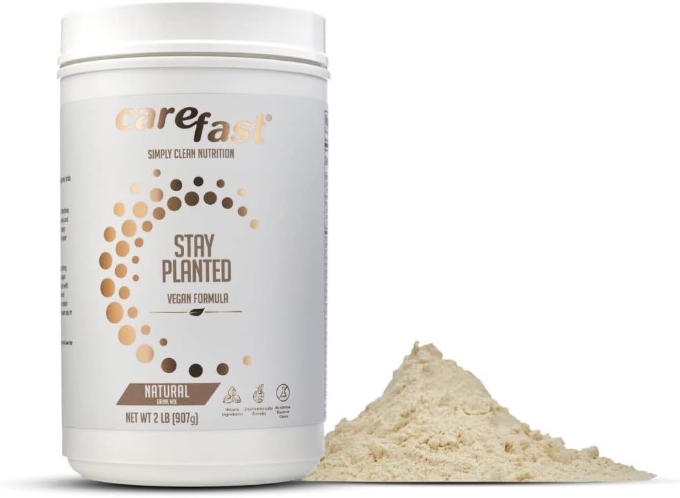 Stay Planted Plant-based non-GMO Soy Healthy אבקת אלכוהול Mix - Natural Flavored - 2lb Tub - 13g חלבונים - Makes Great Tasting Low Carb Vegan Shakes & Smoothiesiesies