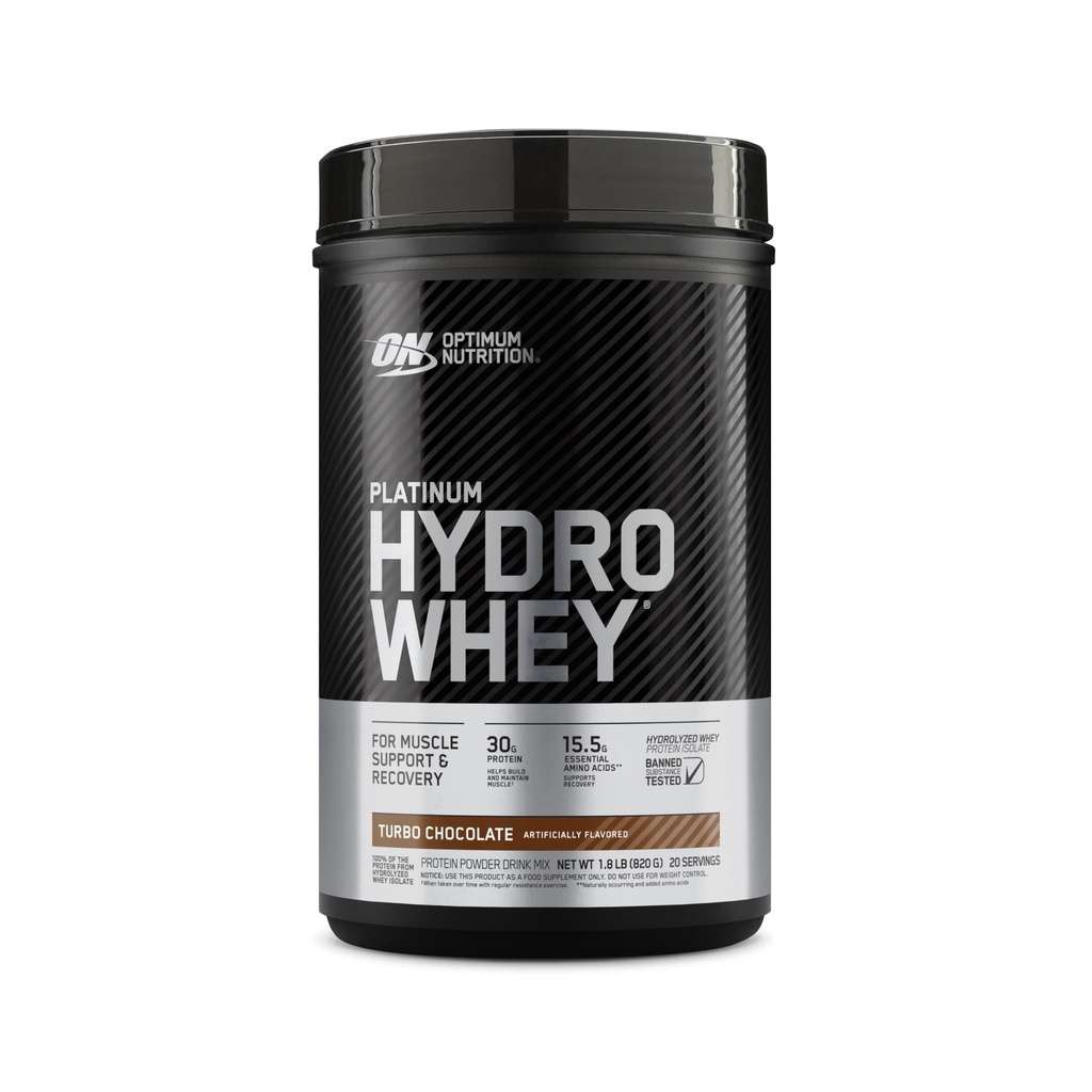 אבקת חלבון אופטימוסם פלטינום hydrowhey חלבון אבקת, 100% hydrolyzed Whey חלבון Isolate אבקה, פלמור: שוקולד טורבו, 20 משרתים, 1.8 פאונד (Packaging May Vary)