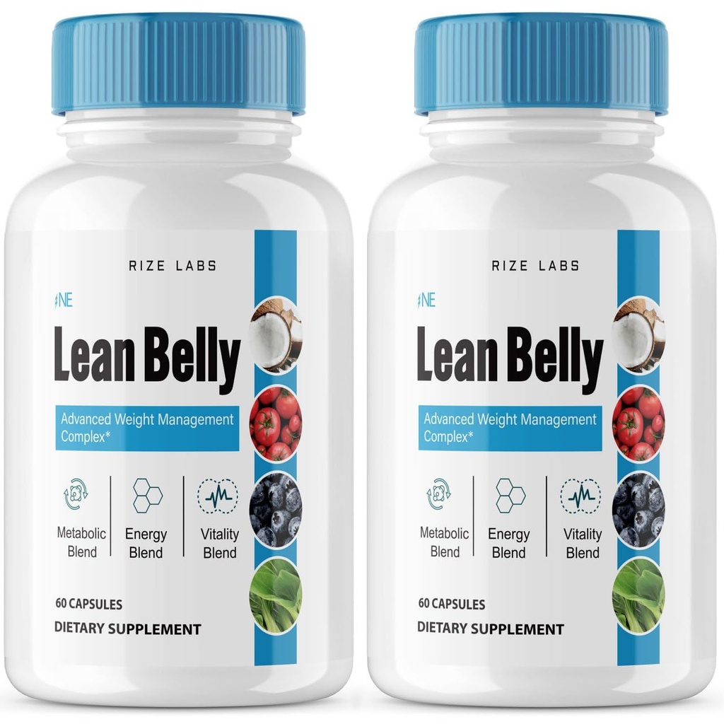 מעבדות rize (Pack של 2 Lean Belly Juice אבקת קפסולות, גלולת Juice פורמולה גלולות לירידה במשקל מתקדם, Superfood תוסף לניקוי ו Detox, ביקורות (120 קפסולות)