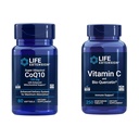 Life Extension Super Ubiquinol CoQ10 60 Softgels ווויטמין C & Bio-Quercetin Phytosome 250 טבליות Bundle עבור הלב, חשמל סלולרי, Immune & Total Health תמיכה