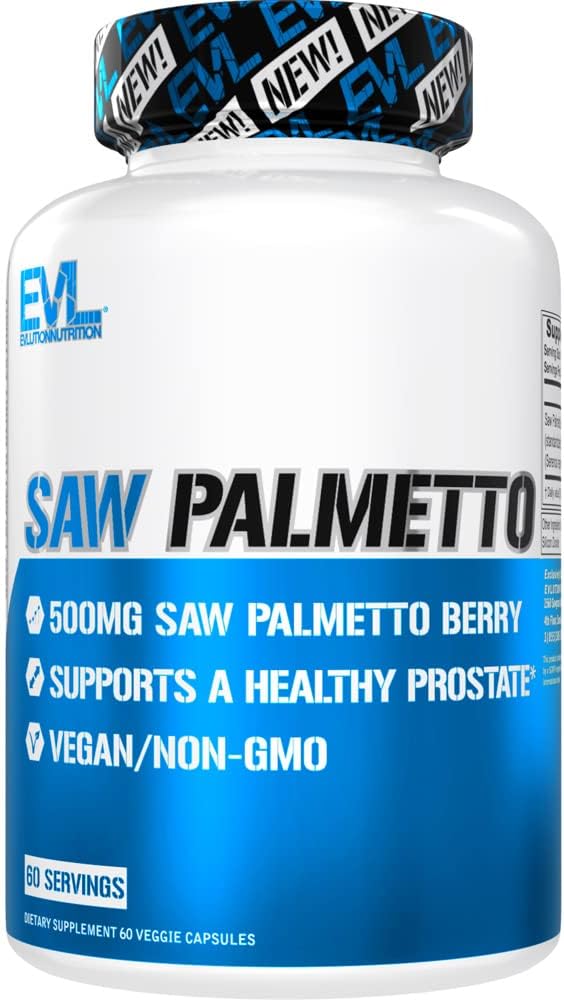 EVL Saw Palmetto for Men 500 מ"ג - ראה את Palmetto לחלץ תוסף Prostate עבור גברים עבור פונקציונליות גודל וטוב יותר שליטה במשקל - DHT Bloer ו- Thicker Stronger Hair Growth