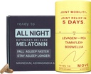 תמיכה משותפת עם מלטונין, Ashwagandha, Tamaflex® Turmeric ו- Pea | Sleepful Sleep & Joint Supplements Pack