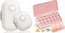 Travel Pill Organer, 7 Day & Pill מארגנת 3 Times A Day, 7 Day Pill Box - GloDeals Weekly Pill Productionser Daily Medicine Container Dispenser Case for ויטמין שמן