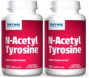 Jarrow Formulas N-Acetyl Tyrosine 350 מ"ג - 120 קפסולות, Pack of 2 - תומך בתפקוד המוח - מכיל ויטמין B6 עבור Amino Acid Metabolism - 240 המשרתים המלאים