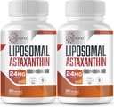 Liposomal Astaxanthin תוספת 24MG, מקסימום Absorption, Antioxidant Stronger Than VIT C, Non-GMO & Gluten חינם - 120 Softgels(4 חודשים אספקה)