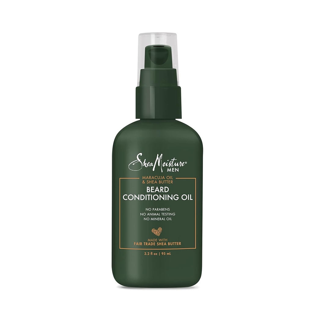 SheaMoisture Beard Conditioning Oil for a Full Beard Marcuja Oil ו Shea Butter to Moisturize and Soften 3.2 ozz