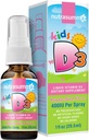 Nutrasumma ילדים ויטמין D3 400 IU Spray Bubble Gum Flavor-1oz - באופן טבעי גבוה Absorption Rate תומך העצם Boost Immune System תוסף ויטמין