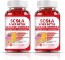 SCOLA Liver ניקוי של Detox & תיקון חניכיים, תמיכה ב- Liver כוללת תמצית חלב עם Silymarin, Dandelion, Chicory Root, Liver Healths, Count 120