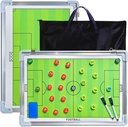 Pure Vie Magnetic Soccer Coaching Tactics Board, Portable Soccer Clipboard for Coaches Soccer מייבש Erase Whiteboard Strategy Tactical Blackboard Coach Board with Player Markers, Pen ו- Eraser