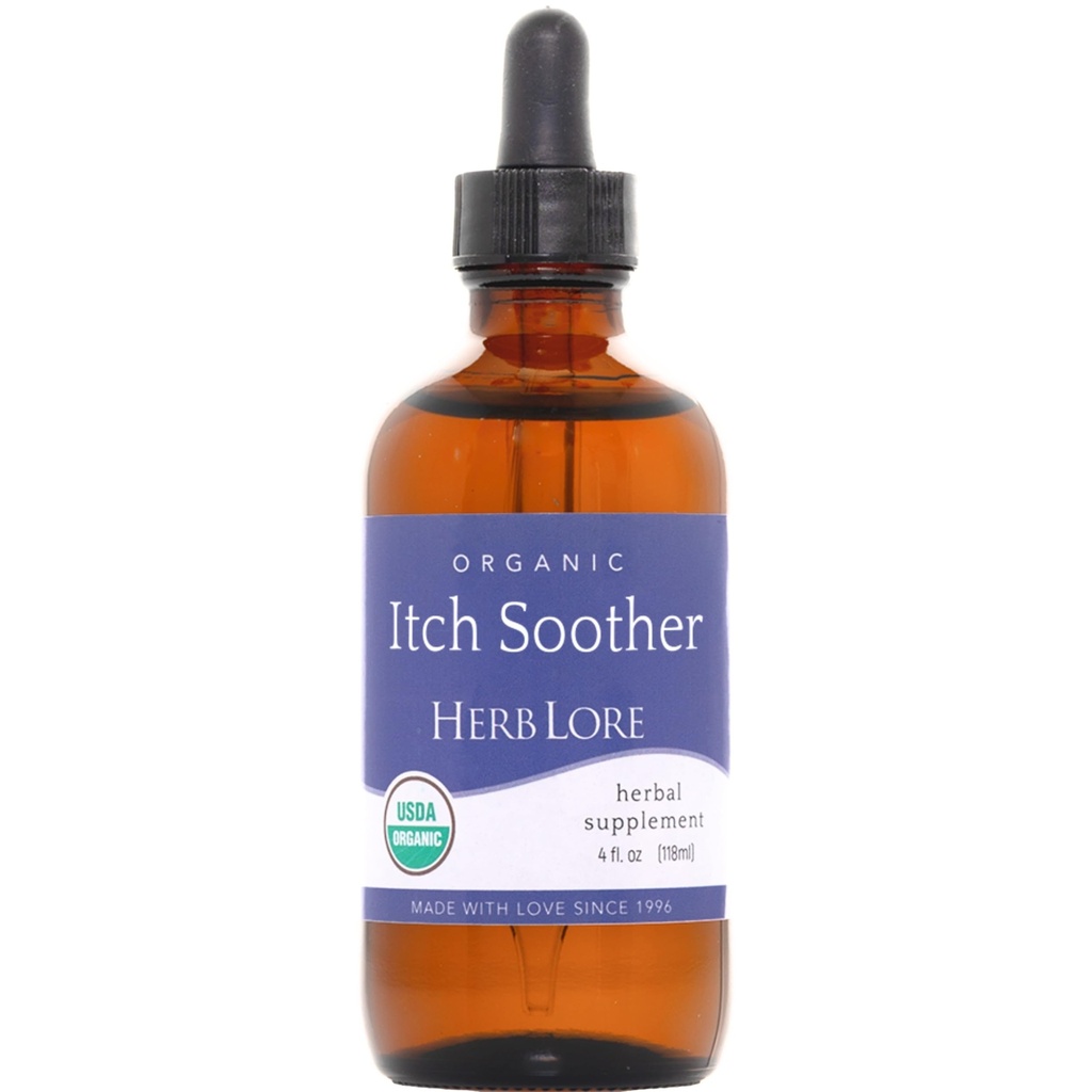 Herb Lore אורגני Itch So Else Tincture - Soothes Itchy הריון עור & רש, חלב נוזלי, Dandelion & Yellow Dock Liver תמיכה תוספת טיפות (4 oz)