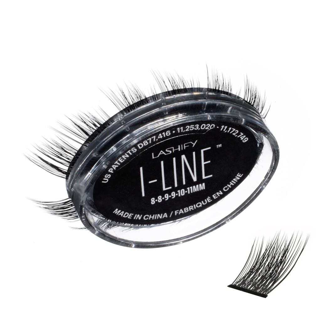 Lashify I-Line Short Pre-Mapped Gossamer, Easy DIY כוזב Lashess כדי ליצור מראה זוויתי ו- Eyeliner Effect