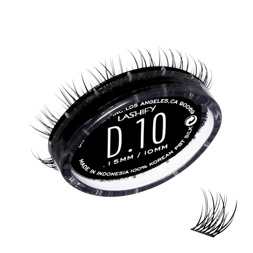Lashify דרמה 10mm Gossamer Eyelash מרחיבה Refill, שחור, קל DIY שקר Lashes עבור מראה טבעי