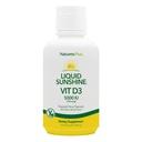 Natures Plus נוזל שמן ויטמין D3-5000 IU, 16 fl oz - טעים Citrus Flavor - Bone Health, Heart Health & Immune System Support - Gluten Free - 32 משרתים