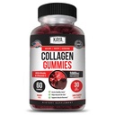 Kaya Naturals Collagen Gummies for Men & Women Supplement | Nature Gum Mademies - 1000mg of hydrolyzed Collagen, ויטמין C, Selenium & Biotin, Strawberry Flavor - 60 חניכיים