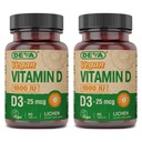 תוסף ויטמין D3 - One-Per-Day Tablet עם 1000 IU - Cholecalciferol - Lichen Plant Derived - 90 טבליות קטנות, 2Pack