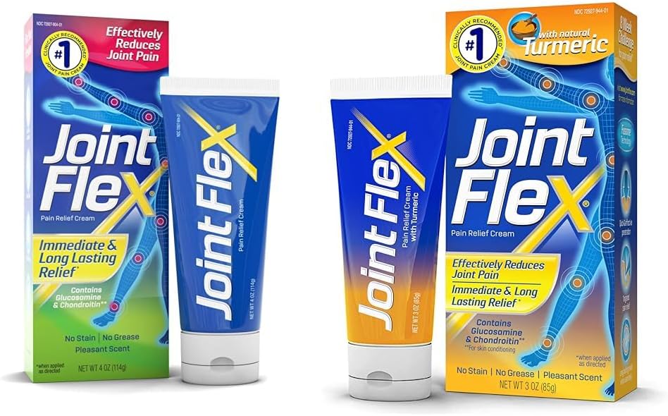 JointFlex Arthritis Pain Relief Creams, 4 Oz ו 3 Oz Tubes עם Turmeric ו Fusome Delivery