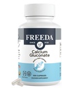 Freeda Calcium Gluconate - תוספי מזון טבעוני כשר - Easy to Digest & Absorb - תומך כוח העצם - Calcium טהור ללא ויטמין D - (100 קפסולות)