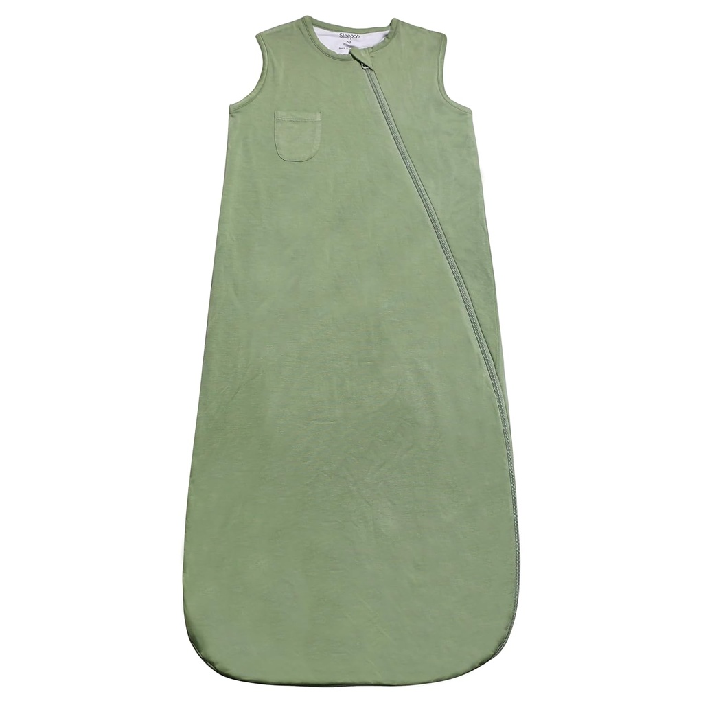 Sleep Sack Super Soft Rayon Made from Bamboo Sleeping Bag (0.5 TOG) for Babies and Toddlers Warmer Summer/Spring Nights – Washable & Breathable Fabric Green M (18-36 months)