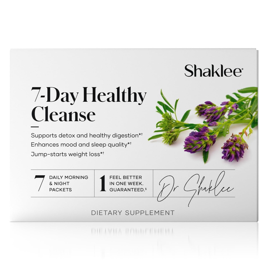 Shaklee - 7 ימים בריא ניקוי: איפוס מערכת שלם, ואנרגיה Boost - עם Probiotics, Liver Support, Herbal ניקויse - Step-by-Step Guide - 7 Daily Morning & Night Packets
