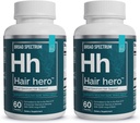 Elements® Hair HeroTM - ויטמין שיער לגברים - תמיכה רחבה ב-5000 mcg Biotin - 60 Count - 30 משרתים (2-Pack)