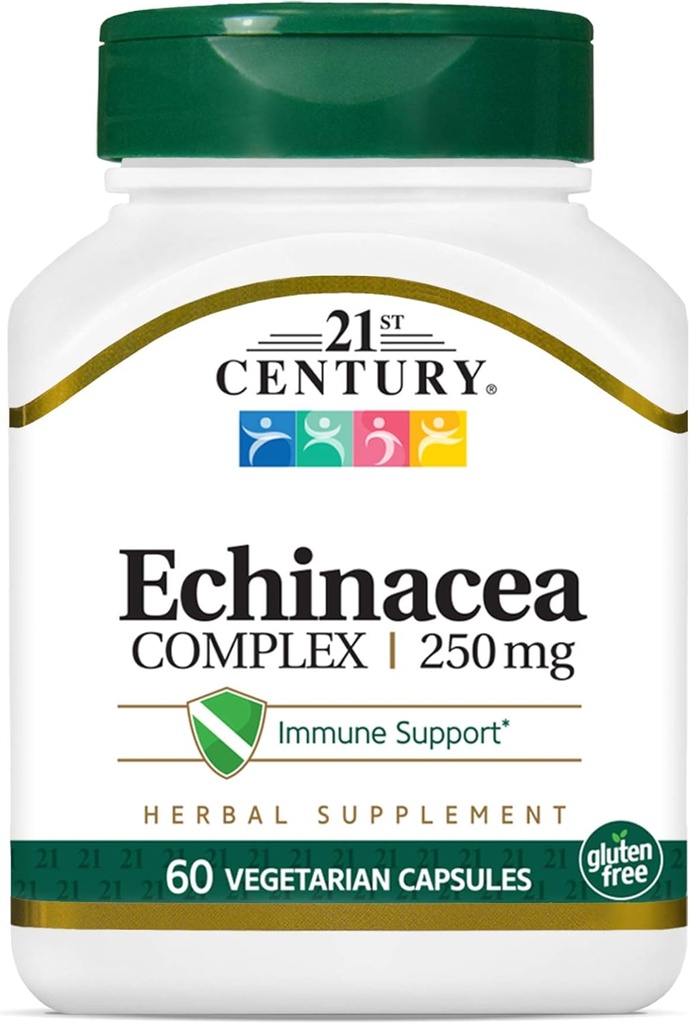המאה ה-21 Echinacea Extracting Veg כמוסות, 60 Count