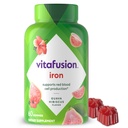 Vitafusion Iron Gummy ויטמין תוסף, תומך בייצור Red Blood Cell*, Guava Hibiscus Flavor, 30 משרתים, 60 Count