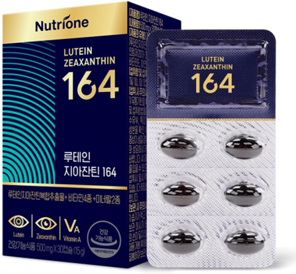 Nutrione Lutein Zeaxanthin 164 - עין טיפול, קפסולות, פלט בילברי, עין סטרין, עיניים יבשות, חזון טיפול - 16:4 תערובת Ratio זהב של Lutein & Zeaxanthin, ויטמינים, Selenium, Zinc - 30Ctt - 30Cttt