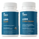 ד"ר טוביאס Lung Health & Liver 21 יום ניקוי עבור Lung ו Liver ניקויse & Detox עם ויטמין C, Butterbur, Quercetin, Solarplast, Artichoke, Milk Thistleleleox עם ויטמין C, Butterbur, Querbur, Quercetin, Solarplast, Artichoke, Milk Thistlelelelelele