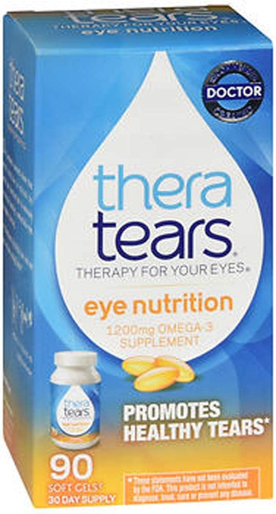 TheraTears Eye Nutrition - 90 Easy to Swallow כמוסות, Pack of 2
