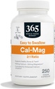 365 על ידי Whole Foods Market, Cal-Mag 2:1 Ratio, Easy-to-Swallow טבעוני קפסולות, 250 הרוזן