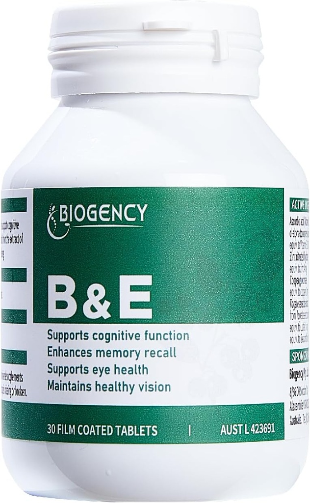 B&E Zeaxanthin + Lutein עין טיפול ויטמין תוסף - 1 Pack 30 Tablet מגינים ומגבירים את המרכיבים הטבעיים של העיניים, Gluten-Free טבעוני-ידידותי, למבוגרים ולילדים
