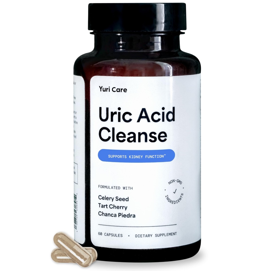 טבעי Uric Acid ניקויse עם 2000 מ"ג Celery Seed, 1000 מ"ג צ'נקה Piedra, תמצית Pomegranate, Tart Cherry לחלץ קפסולות - Kidney ניקויse Detox & תיקון עבור Uric Acid Flush Flush