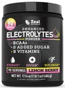 אבקת Zeal Electrolyte - 90 משרתים | אבקת Keto Electrolytes | Zero Sugar, BCAAs, B-Vitamins | Potassium, Zinc, Magnesium