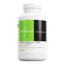DaVinci Labs Chewable C-300 - תוסף ויטמין C לתמיכה בבריאות החיסון, Cholesterol ו Collagen הפקה - עם ויטמין C, Pectin ועוד - Gluten-Free - Cherry Flavor - 90 טבליות Vegetarian Tablet