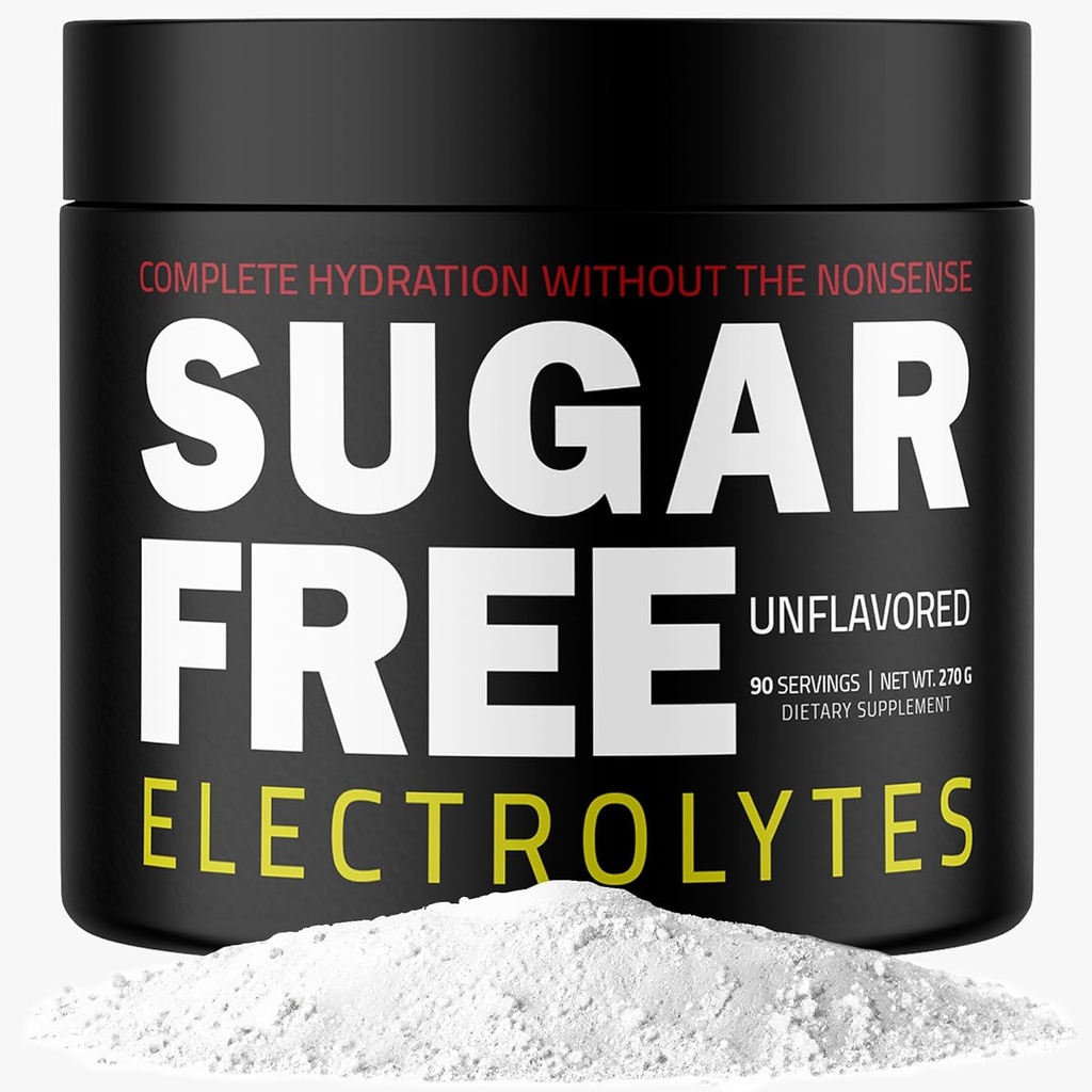 אבקת הידרציה מהירה, Zero Calorie, Essential Raw Electrolytes Band, Keto Friendly with No Sugar, Raw Electrolyte אבקת (Unflavored)