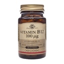 Solgar ויטמין B12 100 mcg - 100 טבליות - אנרגיה Metabolism & Nervous System Support - Non-GMO, טבעוני, Gluten & חלב חינם, כשר, Halal - 100 משרתים