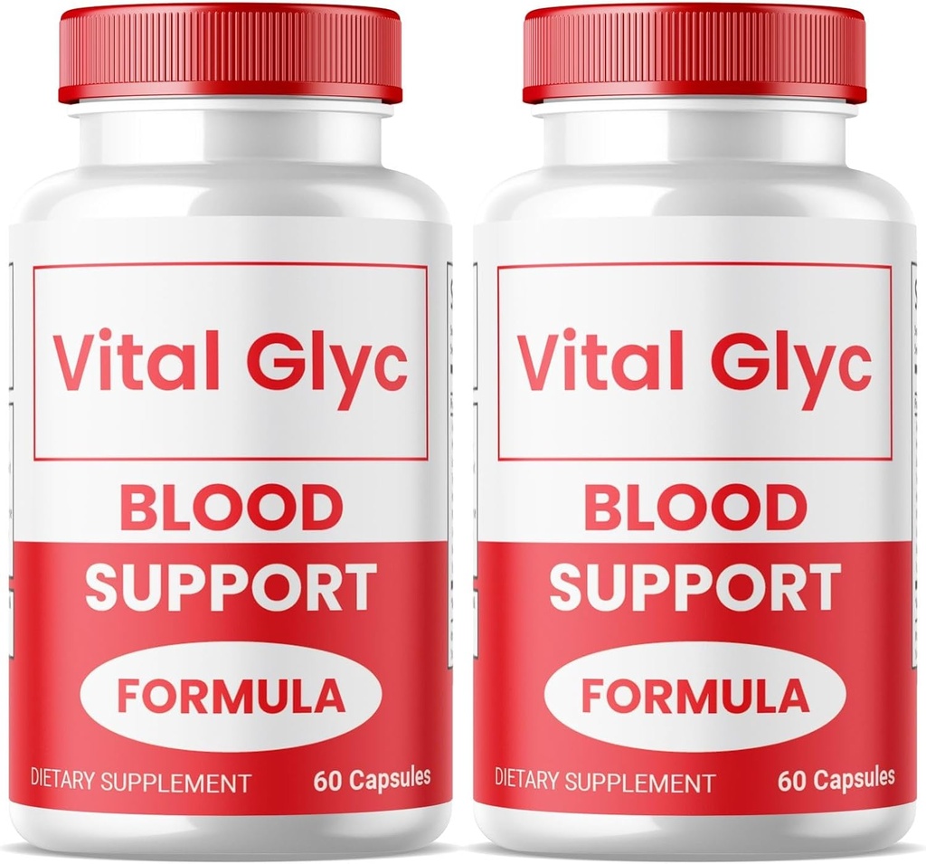 (2 Pack) Vital Glyc כמוסות - פורמולה תמיכה דם רשמית, Vital Glyc Blood Vessel ניקויer, Vital Glyc Glyc Glyc Glyco Optimizer Pills, תומך הכולל בריאות ובריאות, אבקת Vital Glyc (120 קפסולות)
