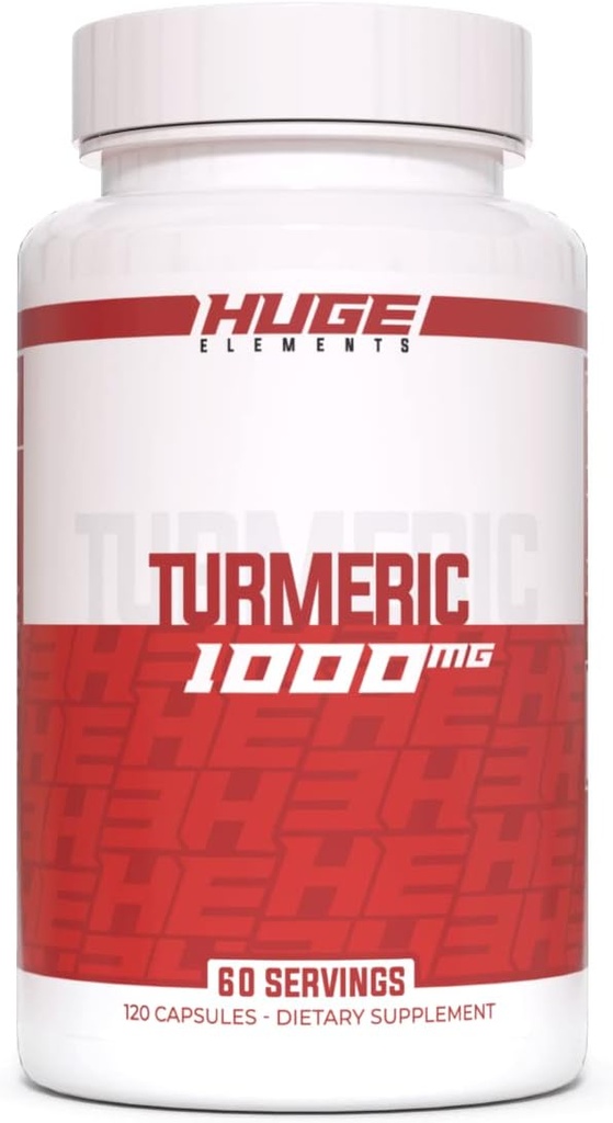 תוספי ענק Turmeric, 1000 מ"ג של תמצית שורש Turmeric טהור לשרת, 95% Curcuminoids, Antioxidant תוסף, non-GMO, Gluten-Free - 120 קפסולות