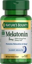 Nature's Bounty Melatonin, 100% תרופות חינם שינה סיוע, תוספת תזונתית, קידום הבריאות בשינה, 5 מ"ג, 90 Softgels (Pack of 1)