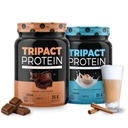 Nutrology TRIPACT חלבון - Premium Nutrition Shake - Non-GMO Grass פד Whey חלבונים, חלבונים Plant, ירקות, Superfoods & Probiotics - 5g BCAAs - Creamy Chocolate & VanillaLatte w / Cinnamon 1.5lb 1.5lb כל אחד