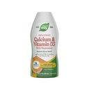 Nature's Way Calcium & ויטמין D3 עם תוסף נוזלי מגנזיום*, תומך בריאות העצם*, נוזל מהיר Absorbing, Gluten Free, Sugar Free, Citrus Flavored, 16 Fl Oz (Packaging May Vary)