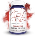 Nootropics Depot Red Reishi Mushroom קפסולות | 500 מ"ג | 180 Count | Ganoderma lucidum