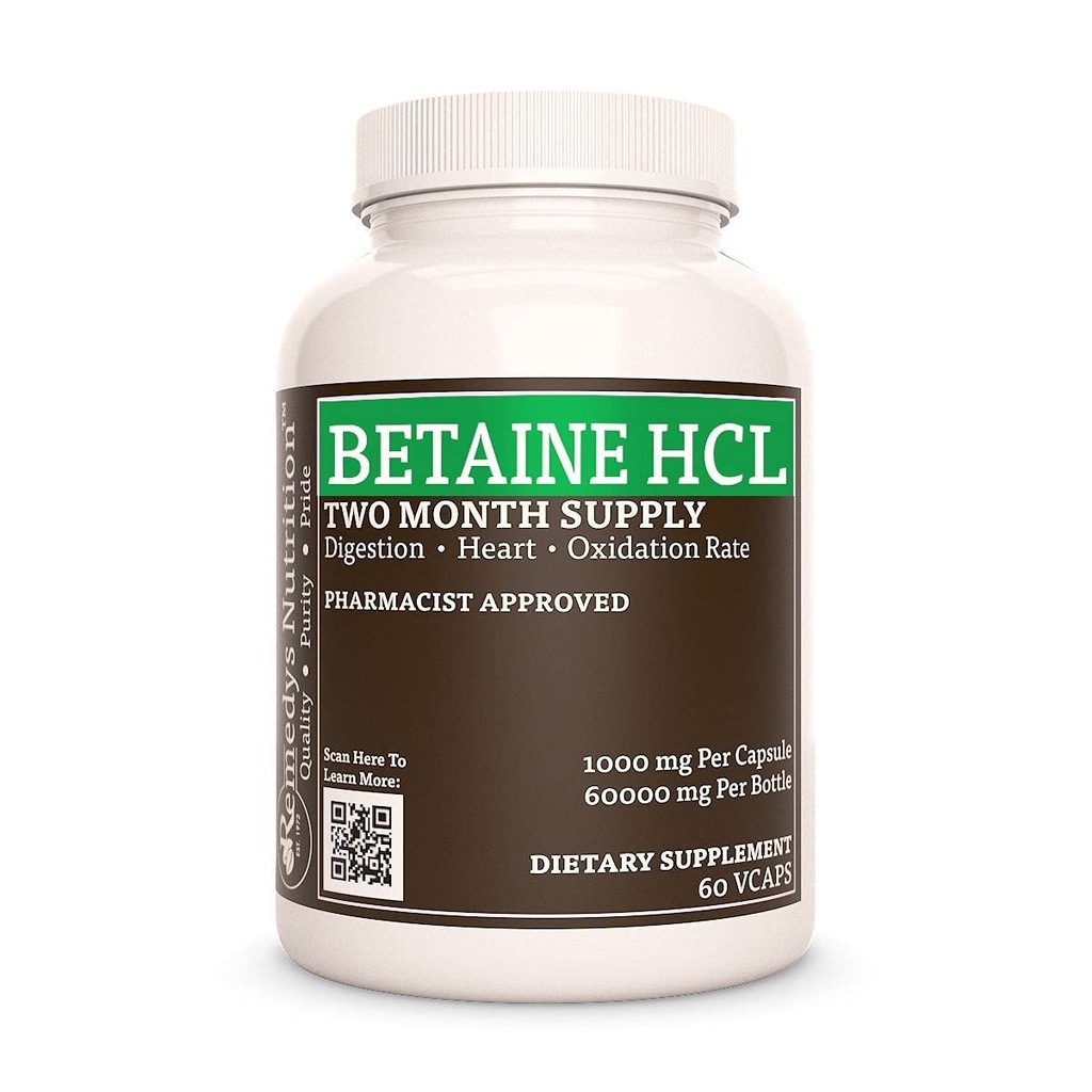 Remedy's Nutrition Betaine HCL (Hydrochloride)