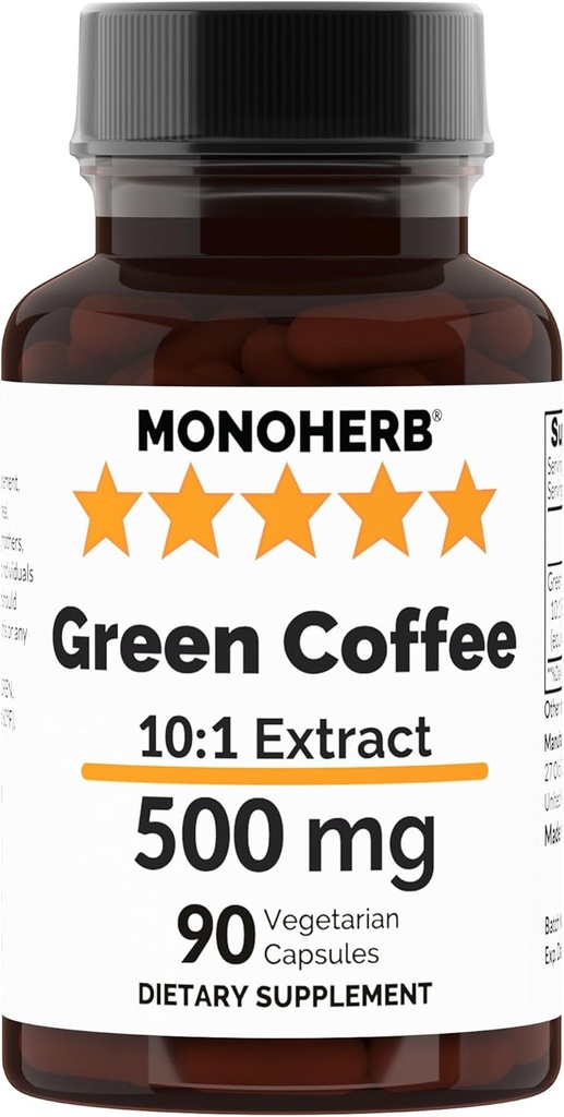 MONOHERB ירוק לחלץ 500 מ"ג - 90 קפסולות צמחוניות