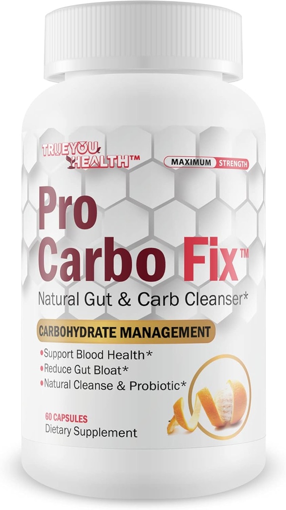 Pro Carbo Fix - Natural Gut & Carb ניקויse תוסף - פורמולה המבוססת על צמחים / פרוביוטיקה - תמיכה בבריאות העיכול & דם בריאות - עזרה Flush carbs & Toxins - קידום סדירות ולהפחית את Gutat