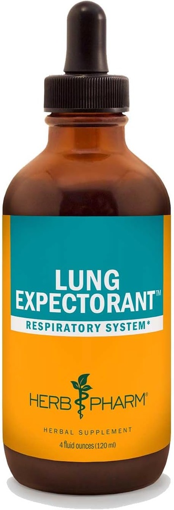 Herb Pharm Lung Expectorant נוזל פורמולה כדי לתמוך בתגובה דלקת הנשימה - 4 Ounce