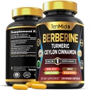 תוספת ברברין - 7in1 פורמולה - בשילוב עם Turmeric, רויאל ג'ולי, Ceylon Cinnamon, גינקו בילובה, ג'ינג'ר & Black Pepper - בריאות מזיקה, תמיכה במזל - 120 קפסולות