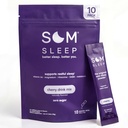 Som Sleep, Restful Sleep אבקת לשתות מיקס / מלטונין, מגנזיום, ויטמין B6, L-theanine & GABA - טבעוני, Zero Sugar, Keto Friendly - Cherry, 10Pack