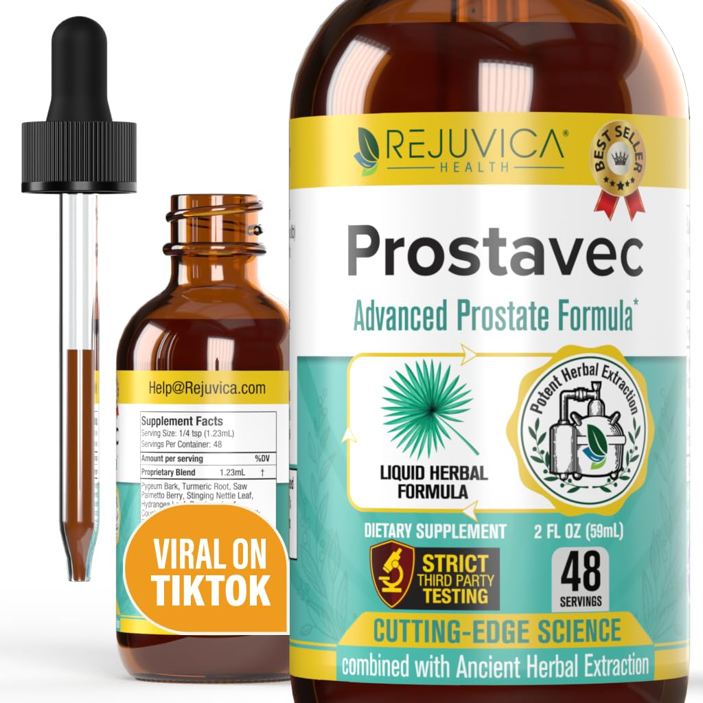 Prostavec מתקדם Prostate תמיכה תוסף - פורמולה נוזלית עבור קיצור מהיר יותר עם Pygeum, Saw Palmetto, Sting Nettle + Turmeric & Damiana - טבעוני, non-GMO - 2 fl oz oz