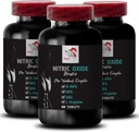 תוסף תרגיל - NITRIC OXIDE BOOSTER - תוספי תחמוצת nitric עבור גברים, תוסף תחמוצת חנקן, תוסף סיבולת, תמיכה אימון, אנרגיית כושר 3 בקבוקי 180 Tabs